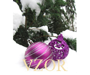 Dvì fialové vánoèní koule